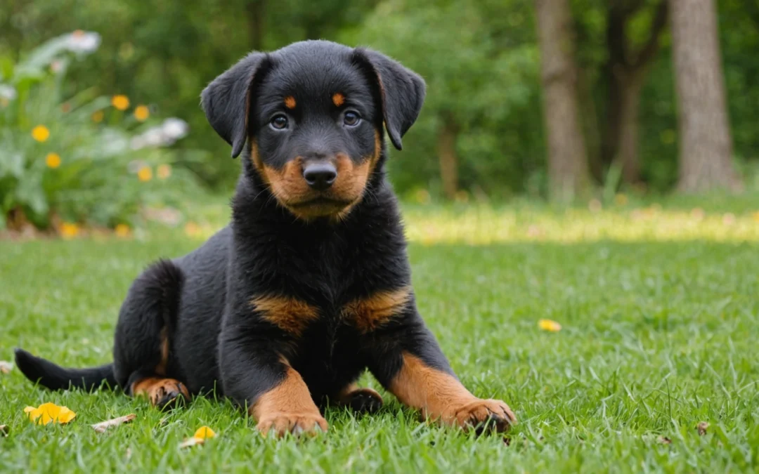 Un chiot beauceron en pleine croissance : découvrez les étapes surprenantes !