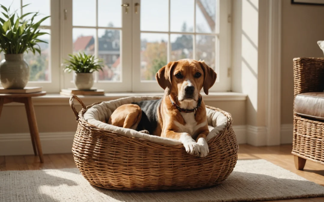 Les paniers de chien en osier : confort et élégance pour votre compagnon