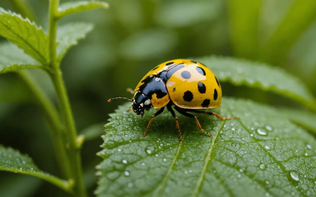 coccinelle jaune à point noir signification