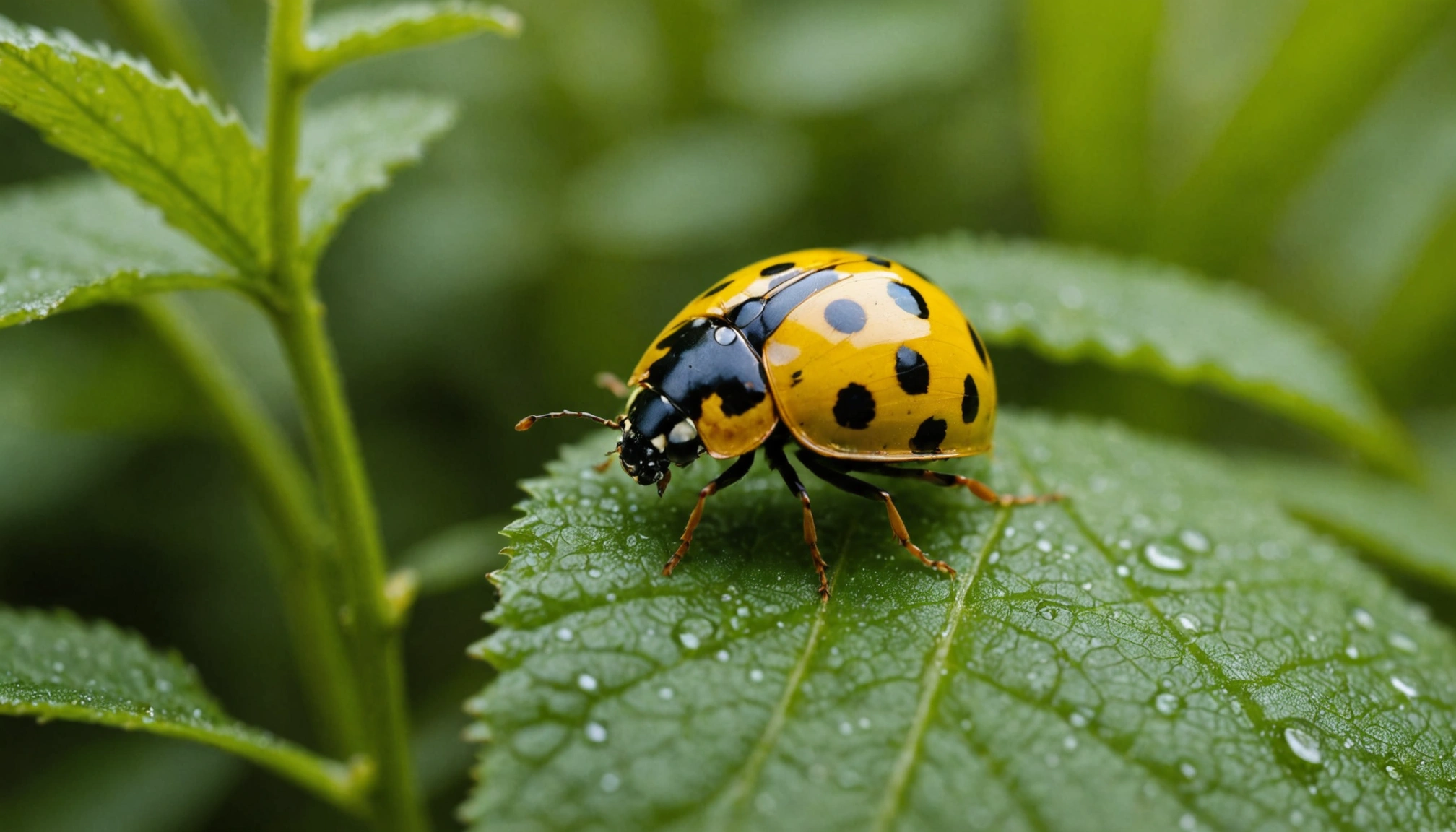 coccinelle jaune à point noir signification