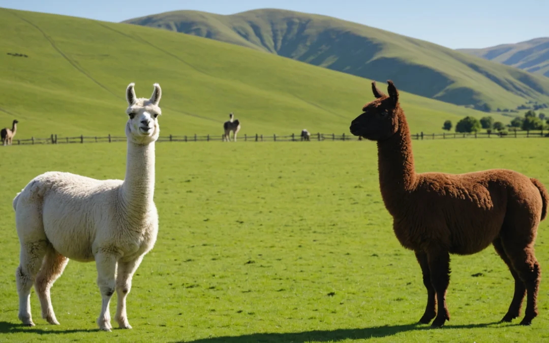 Battle silencieuse : le duel surprenant entre le lama et l’alpaga